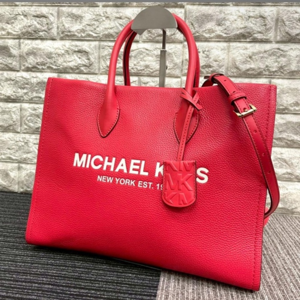 Micheal Kors Red mirella tote bag